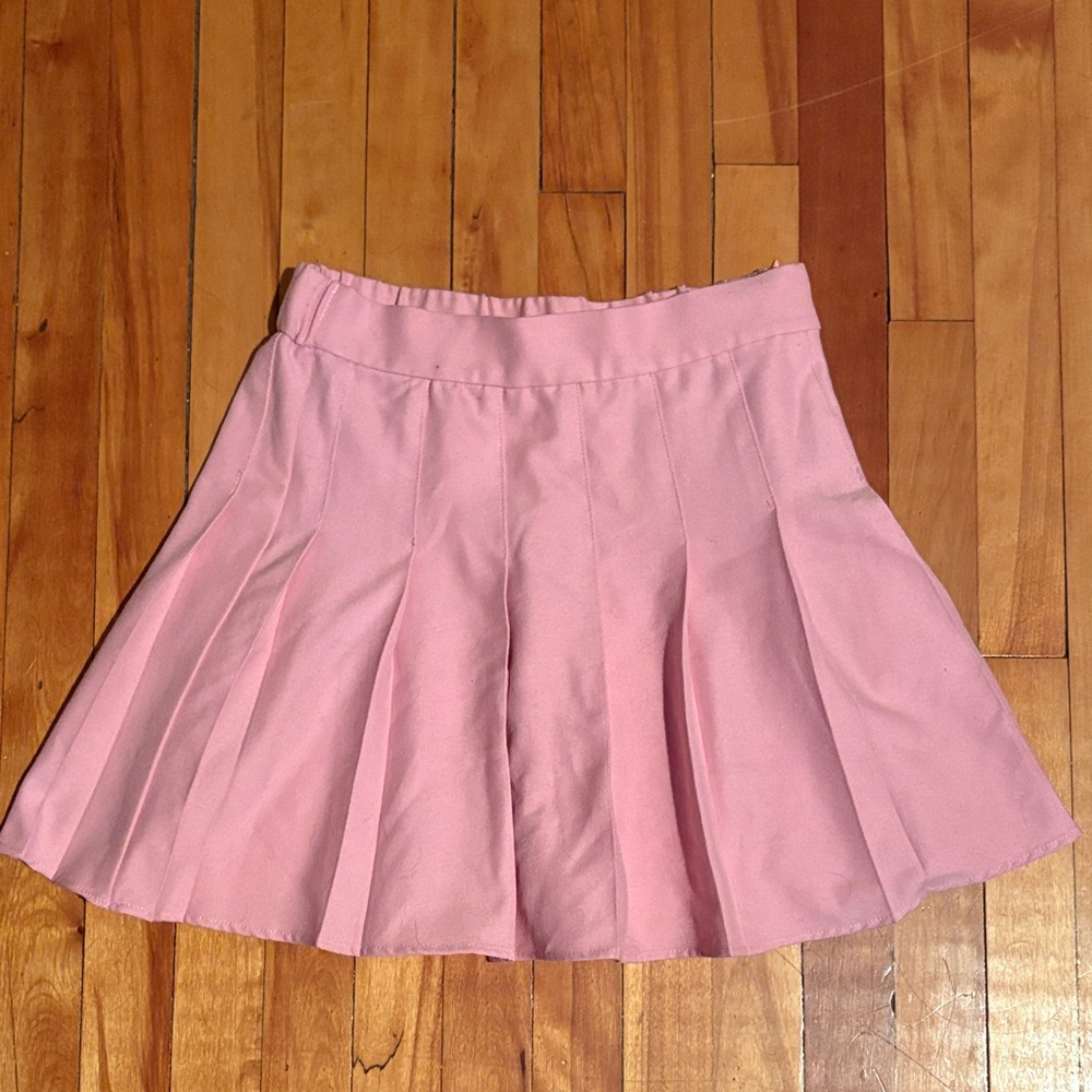 Cute Pink Pleated Skirt